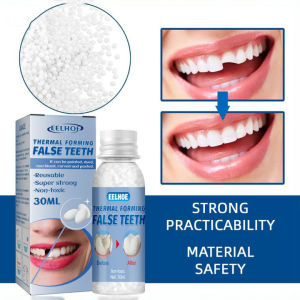 Eelhoe Temporary Tooth Repair Teeth Gap Falseteeth Solid Glue DIY Safe Denture Adhesive Tool 30ml