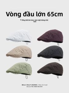BILLI ZILLY | Mũ lưỡi trai kẻ caro cổ điển thoáng khí đa năng mùa xuân hè che nắng giảm béo cho nam và nữ Mũ lưỡi trai vải cotton polyester
