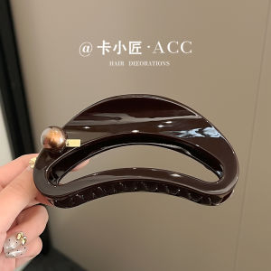 Elegant Large Size Shark Hair Clip Pearl Womens Fashion Accessory Premium Feeling 2025 New Style Autumn Winter Back of Head