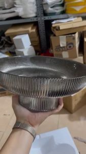 (SẴN) TÔ TRÁI CÂY THỦY TINH ĐẾ CAO  - Đĩa hoa quả khay đựng trái cây thủy tinh không chì cao cấp