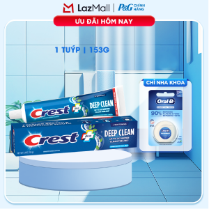 Kem Đánh Răng CREST Nhập Khẩu Mỹ Làm Sạch Sâu Răng Trắng Sáng Complete Whitening + Deep Clean Tuýp 153g