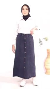 Rok Jeans Wanita Model Terbaru BB 40-70