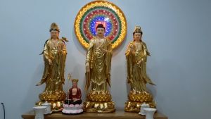 Hào quang Phật Quan Âm đèn LED 87 hiệu ứng xoay chuyển liên tục Trang trí gian phòng thờ tuyệt đẹp bằng đèn led hào quang tượng phật