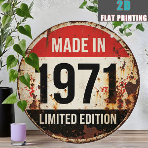 CIFbuy | Vintage 1971 Aluminum Metal Sign 8x8 Inch Retro Wall Decor & Plaque for Home Bar Man Cave Office Collectible Gift for 70s Fans