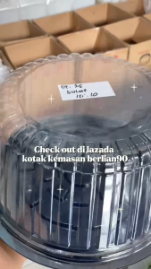 Mika kue bolu bulat CT 22 Mika bolu pesta Transparan isi 10 mika cake  transparan uk.22