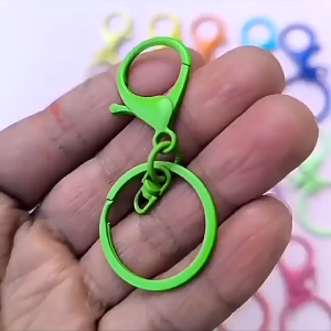10Pcs Colorful Keyring Lobster Clasp Hook Connectors for DIY Keychain Key Ring with Lobster Buckle
