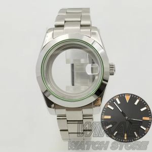 36mm/39mm Polished Case MILGAUSS Sapphire Glass Black Dial Lightning Hands Fit NH35 NH36 Miyota DG ETA2824 PT5000 Movement Parts