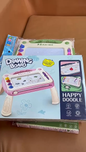 Kids Color Magnetic Drawing Board with Stand Writing Doodle Board Early Educational Toy Gift