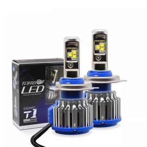 Sepasang Lampu Led Mobil T1 Turbo 12-24V Headlamp Foglamp Soket H11 H7 HB3/9005 HB4/9006 40Watt 6000Lm Cree Led Chips 1set