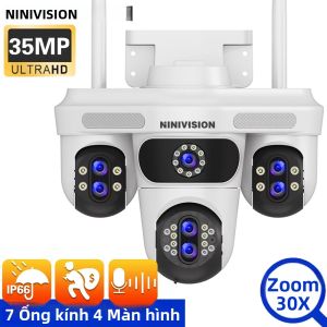 360 °   Camera An Ninh Không Dây Ngoài Trời PTZ 18K 35MP Zoom 10X Tự Động Theo Dõi Lưu Trữ Đám Mây & Thẻ Nhớ SD Ghi Hình 24/7 Chống Nước WiFi IP