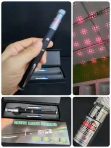 เลเซอร์ สีแดง 500 mW RED Laser pointer แถม แบต2ก้อน ให้แสงกระจายรูปดาว ถอดเปลี่ยนหัวได้ ส่องได้ไกล 1-3 กม กินไฟต่ำน้อยกว่า 100mw