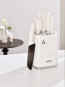 CAROTE | Titanium Knife Set Kitchen Tool Combo Auxiliary Cutting Board