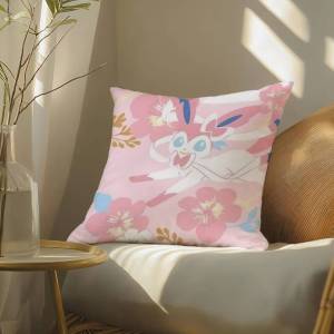 Bandai | Pokemon Otaku Collection Anime Plush Pillow Cover Soft Short Plush Cushion Cover For Sofa Bedroom Home Decor Gift