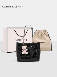 Candy&Kenny Commuter Tote Bag Womens Large Capacity Handbag Single Shoulder Bag for Class Fashionable Soft PU Leather