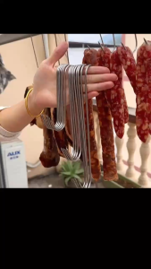 เครื่องสแตนเลสหนาพิเศษ 4 มม. ตะขอแหลม ตะขอเหล็กแขวน ไก่เป็ด ปลา ไข่ ตะขอสแตนเลส ตะขอรูปตัว S ตะขอชี้สแตนเลส