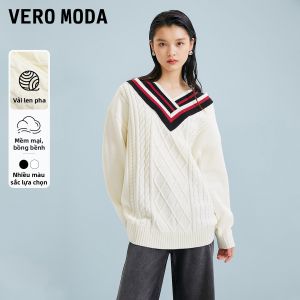 Vero Moda | Áo Sweater V-Neck Trẻ Trung Phong Cách Học Đường Đa Màu