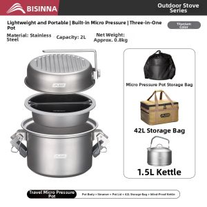 BSWOLF | Portable Multi-functional Camping Cookware