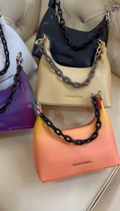 CK Koi Chain Shoulder Sling Bag with Zip Closure in Leather Premium Quality