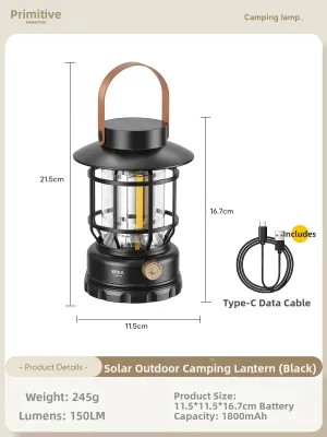 The Primitive | Solar Powered Portable Outdoor Light
