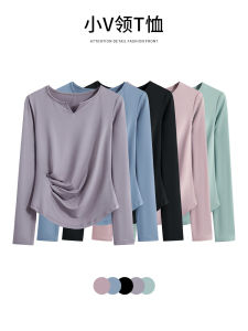 Milan Style Womens Yoga Sportswear Long Sleeve Quick Dry Breathable Top for Morning Run Fitness Clothing Polyester Spandex