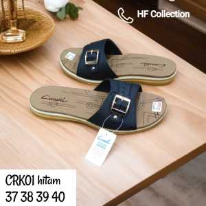 SENDAL SELOP WANITA BAHAN KULIT SINTETIS MERK CARVIL SIZE 37-40