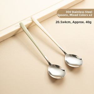 onlycook | Cream Colored Household Korean Small Spoon
