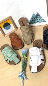 THREELOOK Official - Sandal Kulit Wanita Dewasa Slip On Flat - Fatimah