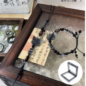 New Chinese Style Ink Butterfly Beaded Bracelet Handmade Woven Design Fresh out Fashion Jewelry for Women Mixed Material