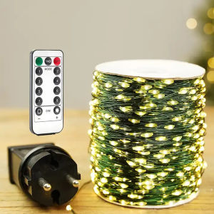 Đèn Dây LED 10m-200m Dây Đồng Xanh Đèn Trang Trí Cho Sân Vườn Tiệc Tùng Cây Thông Noel Trang Trí Ngoài Trời