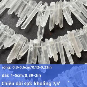 Hạt Đá Thạch Anh Thô 7-5 Inch 19cm Dạng Que Nhọn Hạt Trang Trí Thời Trang Đá Thạch Anh Dạng Nhọn