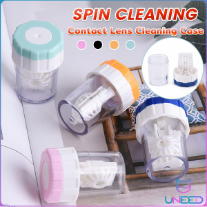 Need Contact Lens Manual Cleaner Portable Rotating Case Glasses Cleaning Box