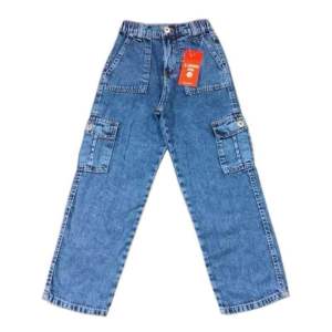 Wafial Cargo pants - Celana Cargo Kanak-kanak & Gadis 2-14 Tahun Kain Jeans dengan Pocket Belakang