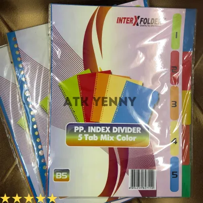 Index Divider / Pembatas Binder B5 5 Tab Mix Color