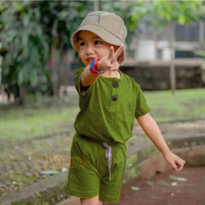 setelan kiano anak Laki-Laki dan Perempuan motif polos baju anak cewe arsy terbaru set anak harga terjangkau bisa C O D