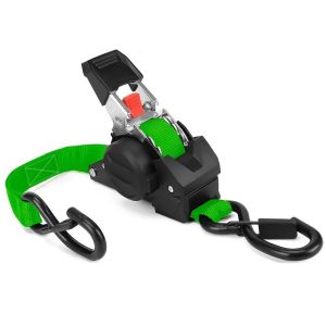 Heavy Duty Retractable Ratchet Strap 1800 LBS 10ft Auto Self Retracting Tie Down Straps for Truck Cargo Motorcycle ATV UTV Boat