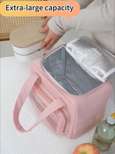Bento Lunch Bag Thermal Insulated Cooler Bag Reusable  for Work Picnic Travel