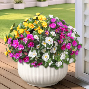 1Pcs Artificial Flowers Bunch 34CM Fake Flowers for Home Room Decor Garden Wedding Decoration Outdoor Potted Plant Accessories