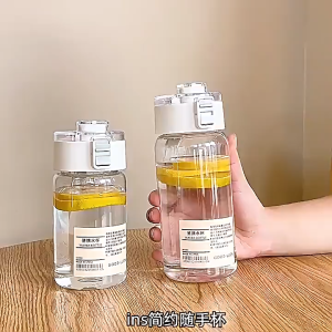 350ML/550ML/800ML Transparent Sports Water Bottle Large Capacity Leak-Proof Portable Cup