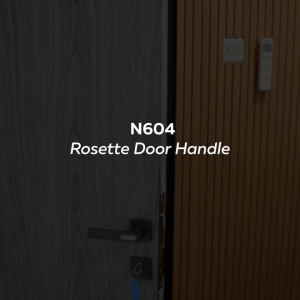 NOBLEZA Rosette Kunci Pisah Handle Gagang Pintu Black Matte Satin Black Nikel N214