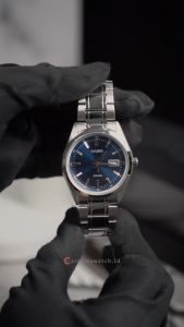 Jam Tangan Pria Casio MTP-B180D-2A Blue Dial Silver Stainless Steel Band