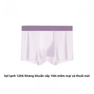 MiiOW | Quần lót nam Ice Silk không đường may mùa hè mỏng cỡ lớn thoáng khí mát mẻ quần đùi thể thao cạp vừa màu trơn kháng khuẩn