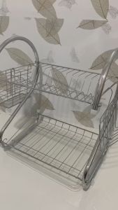 PROMO MURAH MERIAH !! RAK PIRING STAINLESS 2 TINGKAT 14 SEKAT/ RAK DAPUR/ GELAS/ RAK SENDOK/ RAK SERBAGUNA/ RAK PIRING