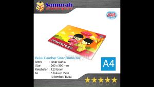 Buku Gambar Sidu A4 / Drawing Book Sinar Dunia A4 / Buku Gambar Anak A4 / Buku Sketsa