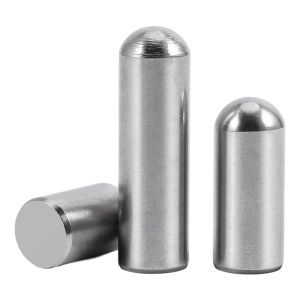 POWER&STRONG | 304 Stainless Steel Round Head Cylindrical Pin Locator Plug Bearing Steel Solid Anti-Drop Pin