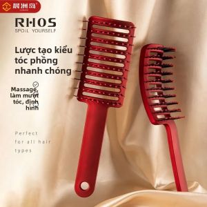 Thảm Đàn Hồi Cao Cho Tóc Dài Thanh Nữ Dụng Cụ Tạo Kiểu Tóc Xoăn Cọ Da Đầu Cọ Chải Tóc Hình Xương Cá Cỡ Lớn 2084