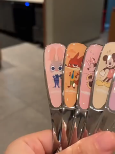 Zootopia Judy Nick304 Food Grade Stainless Steel Spoon Cartoon Cute Children Strawberry Bear Ingot Spoon Household Spoon Baby Spoon
