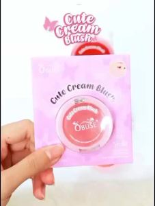 OBUSE Cute Cream Blush OB-1481 ปัดแก้ม เนื้อครีม สีสวยละมุน ติดทน กันน้ำ กันเหงื่อ