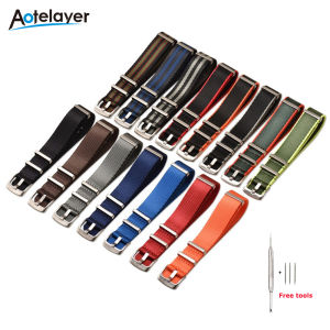 Aotelayer 18mm 20mm 22mm 24mm Nylon Canvas Watch Strap Military Sport Ring Buckle Wrist Band Bracelet Belt for Omega for Seiko