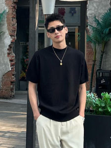 OUMULONG | Black Stylish Short Sleeve Tshirt