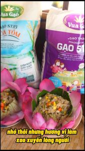 Combo 2 Túi Gạo ST25 Lúa Tôm - Chính Hãng Vua Gạo - Túi 5kg (Cam kết date mới)